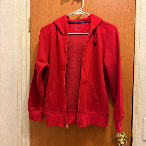 U.S. Polo Assn. Vibrant Red Kids Hoodie - Picture 5 of 5